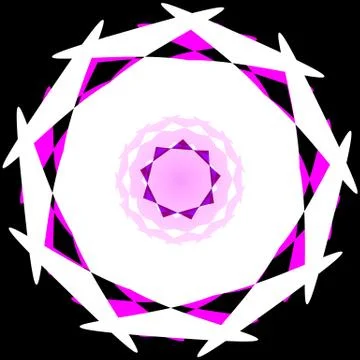 Abstract decorative round irregular white pink shape Stock Illustration