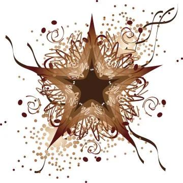 Abstract decorative stylized star Stock Illustration