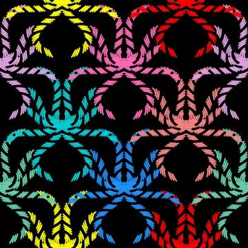 Abstract decorative vector seamless pattern. Colorful ornamental 스톡 일러스트