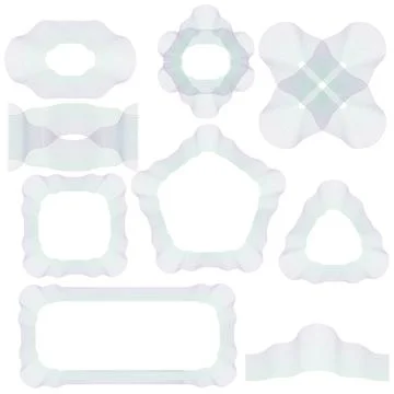 Abstract Decorative Wave Frames Abstract Decorative Wave Frames Isolated o... Stock Photos