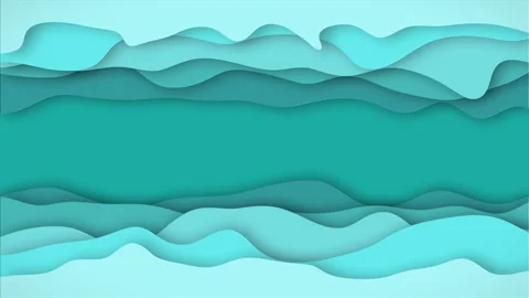 Abstract decorative yellow clouds frame in paper cut style 2d looped background Stock Footage 164879459