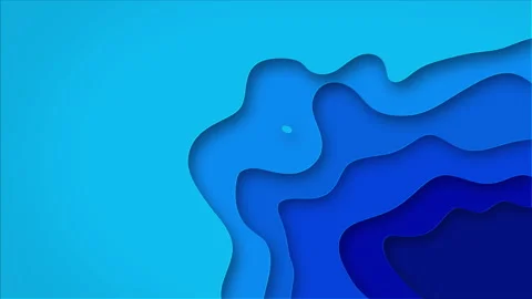 Abstract decorative yellow clouds frame in paper cut style 2d looped background Stock Footage 164879532