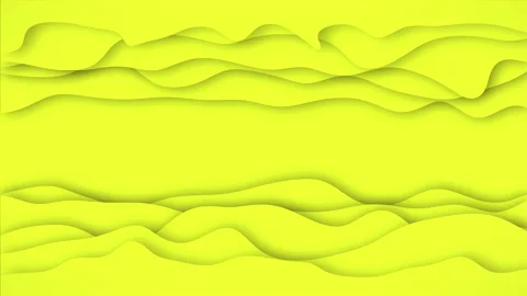 Abstract decorative yellow clouds frame in paper cut style 2d looped background 動画素材 164879667