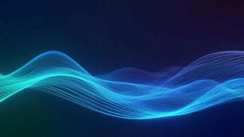 Abstract Deep Blue and Purple Digital Particle Wave Flow 4K Stock Footage 328785901