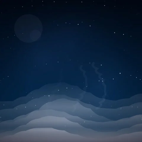 Abstract deep blue and white wave background with falling starlight Stock Footage 345690474
