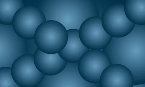 Abstract deep blue background with 3D spheres and soft glowing gradient hig.. 스톡 일러스트
