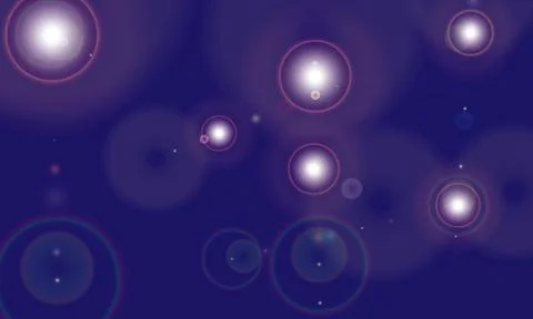 Abstract deep blue background with glowing lens flares, radiant light orbs,.. 스톡 일러스트