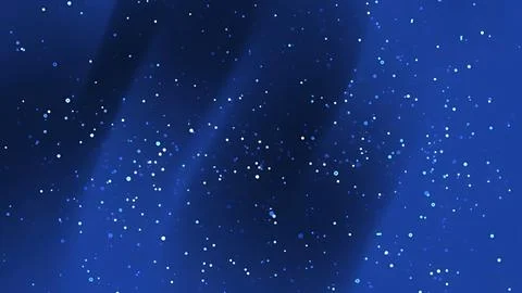 Abstract Deep Blue Background with Glowing Particles and Soft Light Rays Stock Illustration