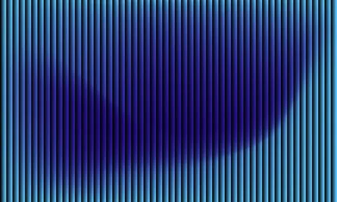 Abstract Deep Blue Background with Vertical 3D Ribbed Stripes and Bright Li.. Stock Illustration