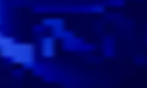 Abstract Deep Blue Background with Vibrant Pixelated Blur and Light Effects 스톡 일러스트