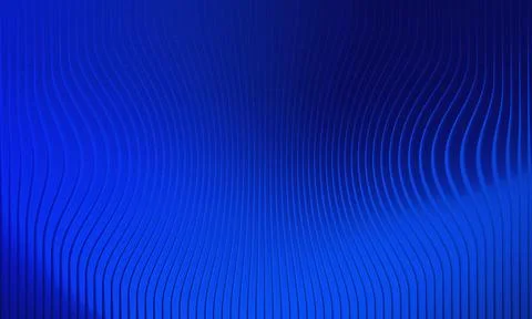 Abstract Deep Blue Background with Wavy Vertical Ribbed Texture and Grainy .. Stock Illustration