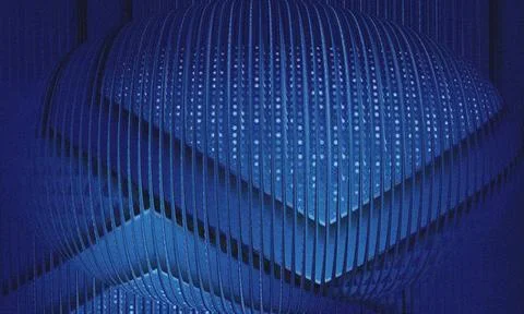 Abstract Deep Blue Chevron Dot Wavy Lines Background 스톡 일러스트