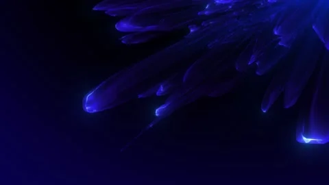 Abstract deep blue crystalline light formation  flowing translucent energy .. Stock Footage 327755401