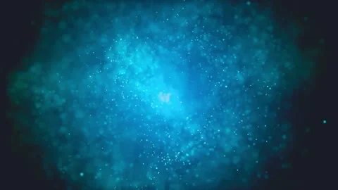 Abstract Deep Blue Floating Dust Particles and Light Flares Background Loop 4K Stock-Footage 319029594