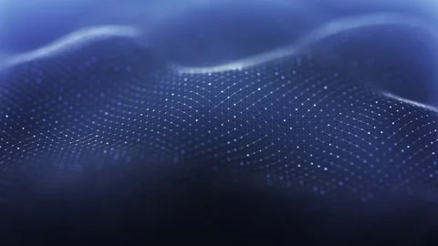 Abstract deep blue motion background, flowing waves and gentle curves Stock Footage 281237806