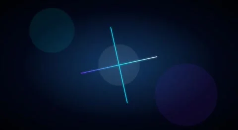 Abstract Deep Blue Optical Lens Flare Star Burst Animation Background Stock Footage 334615764