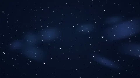 Abstract Deep Blue Space Background with Floating Particles and Soft Glowing Stock Footage 345427319