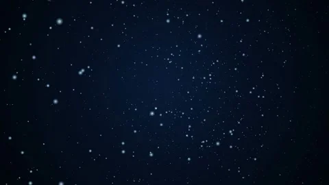 Abstract deep blue space background with shimmering white stars and floating Stock Footage 346216611