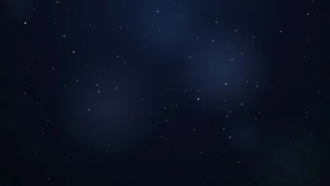 Abstract deep blue space background with floating glowing particles and soft Stock Footage 346218264