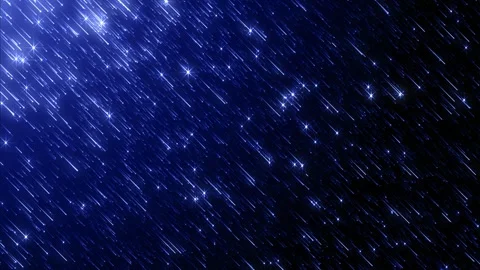 Abstract deep blue sparkling light trails falling down animated background lo Stock Footage 327625568