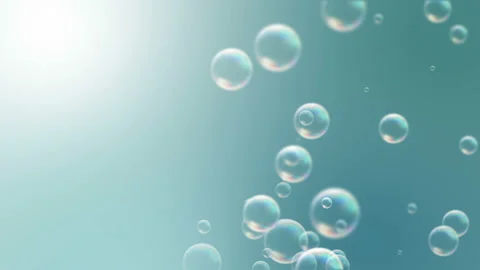 Abstract deep dark blue underwater background with sun rays and bubbles Vidéo 201585241
