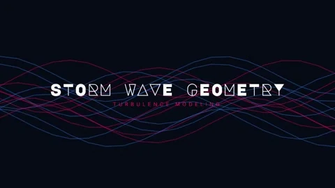 Abstract deep ocean wave patterns and geometric fluid dynamics background Stock Footage 337656166