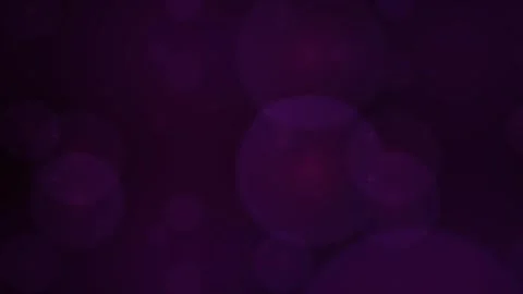 Abstract deep purple bokeh light circles floating softly on dark background. Stock Footage 346323354