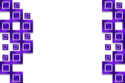 Abstract Deep Purple Geometric Square Frame Background with Copy Space Illustrazione stock