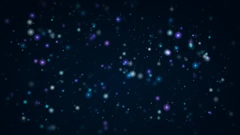 Abstract Deep Sea Bioluminescence Glowing Particles Loop Stock-Footage 343736124