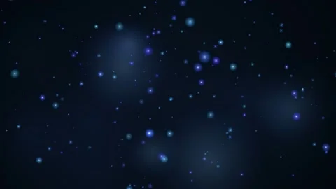 Abstract deep space background with shimmering blue stars and glowing cosmic Stock Footage 346218322