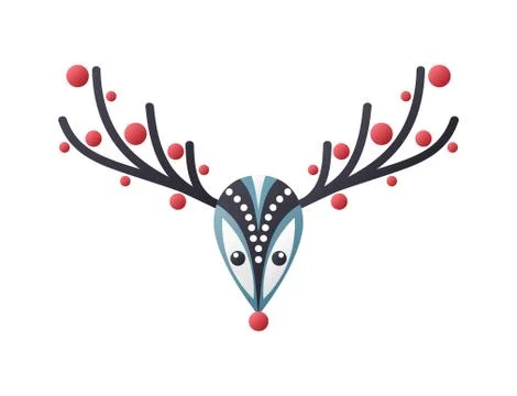 Abstract deer head Stock Illustration