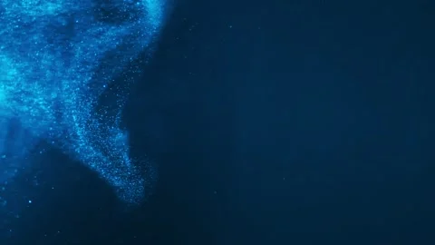 Abstract Defocuse particles blue background Stock Footage 312916517