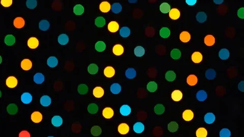 Abstract defocused colorful blinking lights. Christmas and New Year garland on a Stock Footage 69212085