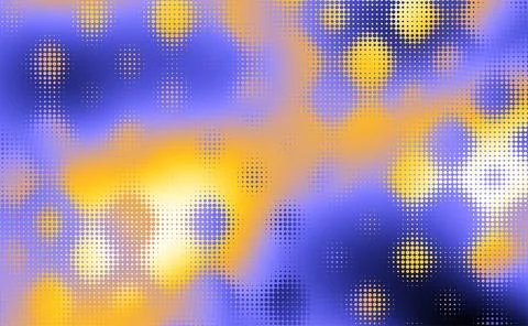 Abstract defocused horizontal background with pop art halftone dots. Vector イラスト素材