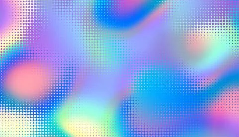 Abstract defocused horizontal background with pop art halftone dots. Vector Stock Illustration