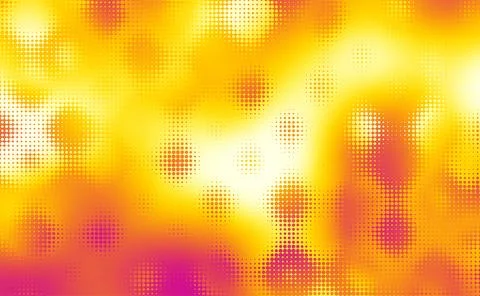 Abstract defocused horizontal background with pop art halftone dots. Vector Stock Illustration