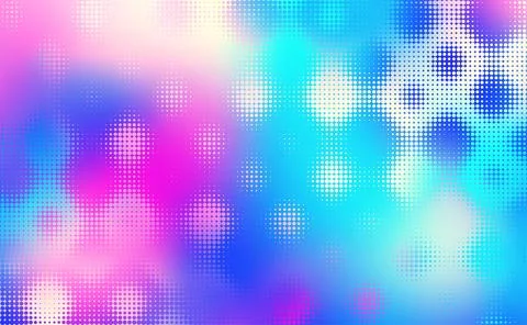 Abstract defocused horizontal background with pop art halftone dots. Vector イラスト素材