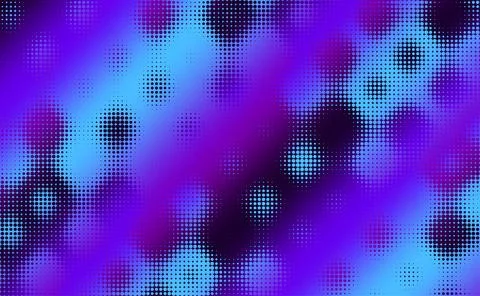 Abstract defocused horizontal background with pop art halftone dots. Soft gra Illustrazione stock