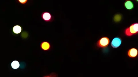 Abstract Defocused Lights on black Background,Bokeh background. Stock Footage 121070739