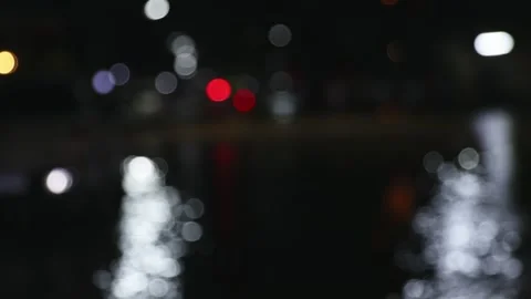 Abstract defocused lights in special event or free night concert. Stock Footage 289558043