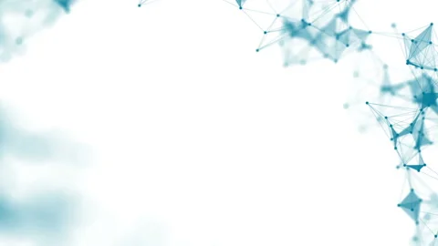 Abstract defocused plexus background beautiful blue lines and particles. Place Stock Footage 113997416