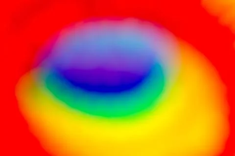 Abstract defocussed background with rainbow colours Stock Photos