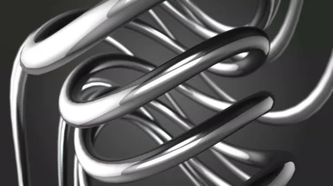 Abstract Deforming Background Animation - Chrome Video stock 48651278