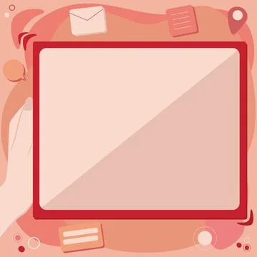 Abstract Deleting Browser History, Editing Organizing Online Files, Spreading Stock Illustration
