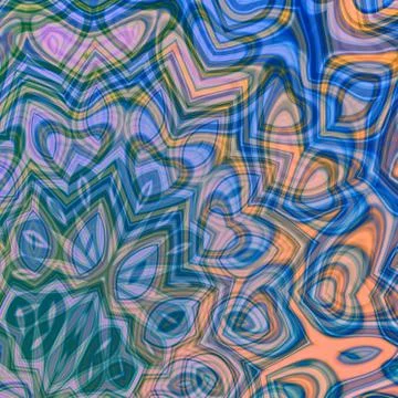 Abstract delicate blue background. Bright swirl art. Pattern in odd style. Stock Illustration
