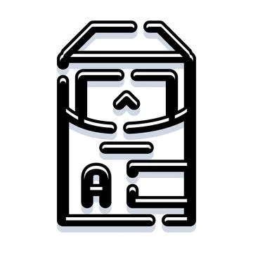Abstract delivery box concept with letter a Stock Illustration