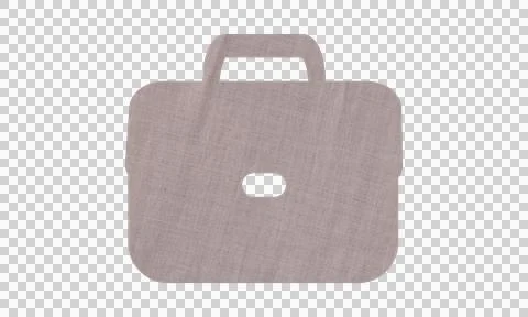 Abstract Denim Fabric Texture Briefcase Symbol Icon Isolated on White Backg.. Stock Photos