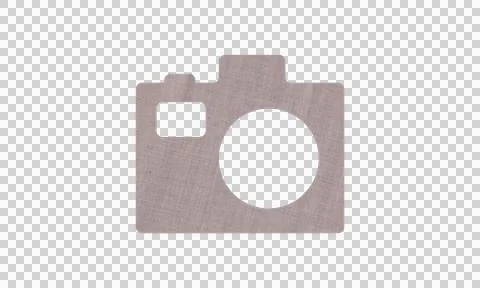 Abstract Denim Fabric Texture Camera Symbol Icon Isolated on White Background Stock Illustration