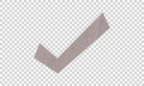 Abstract Denim Fabric Texture Check Mark Symbol Icon Isolated on White Back.. Stock Illustration