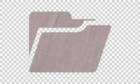Abstract Denim Fabric Texture Folder Symbol Icon Isolated on White Background Stock Illustration